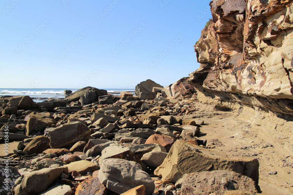 The Skillion at Terrigal on the New South Wales Central Coast Australia with a wave cut platform below it