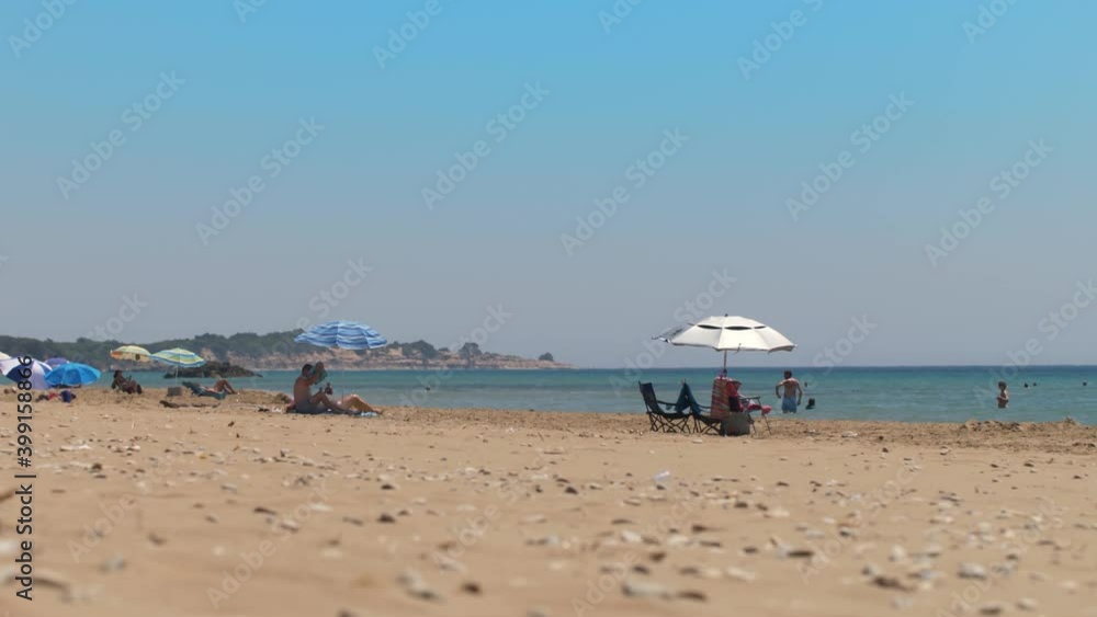 Beautiful beach on Corfu island, Greece.