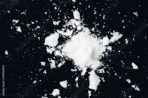 Fényképezés snowball splat on black wall