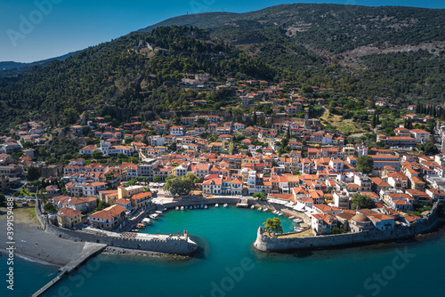 The old harbor of Nafpaktos, Greece aerial view © Mariana Ianovska