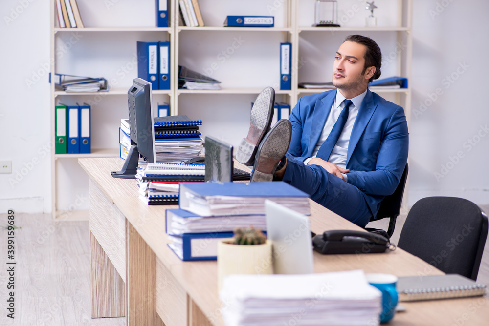 Businessman working in the office Businessman working in the office