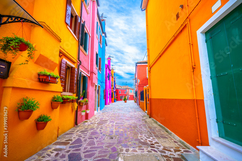 Fototapeta Naklejka Na Ścianę i Meble -  Colourful Burano island near Venice, Italy