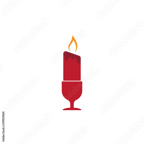 Candle icon design isolated on white background