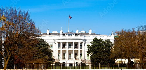 The White House in Autumn ready for Christmas. Picture taken the day of Thanksgiving photo
