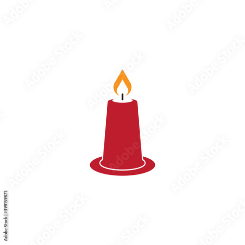 Candle icon design isolated on white background