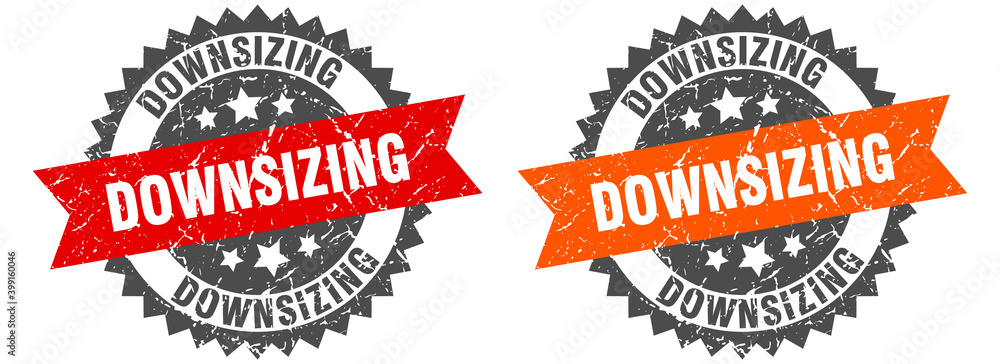 Obraz premium downsizing band sign. downsizing grunge stamp set