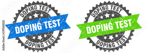 doping test band sign. doping test grunge stamp set