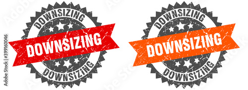 downsizing band sign. downsizing grunge stamp set