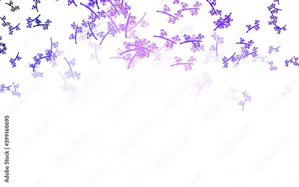 Light Purple vector natural background with branches.