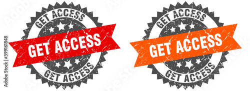 get access band sign. get access grunge stamp set