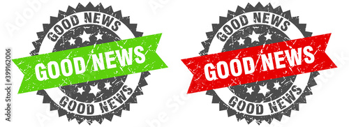 good news band sign. good news grunge stamp set