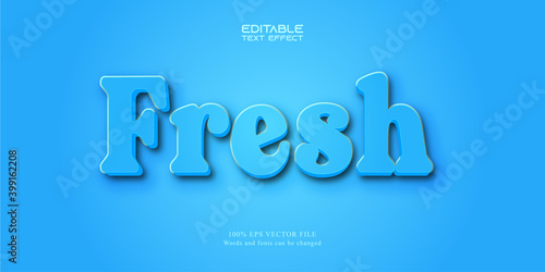 Fresh text, cartoon style editable text effect