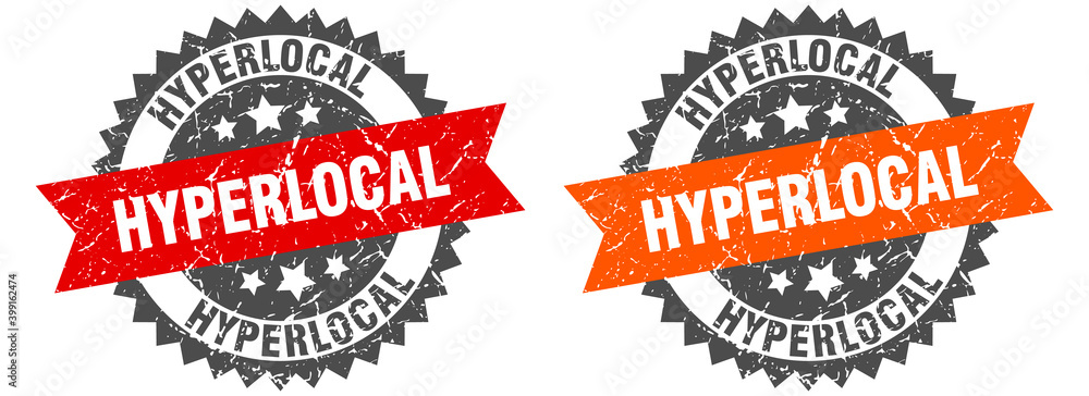 Obraz premium hyperlocal band sign. hyperlocal grunge stamp set