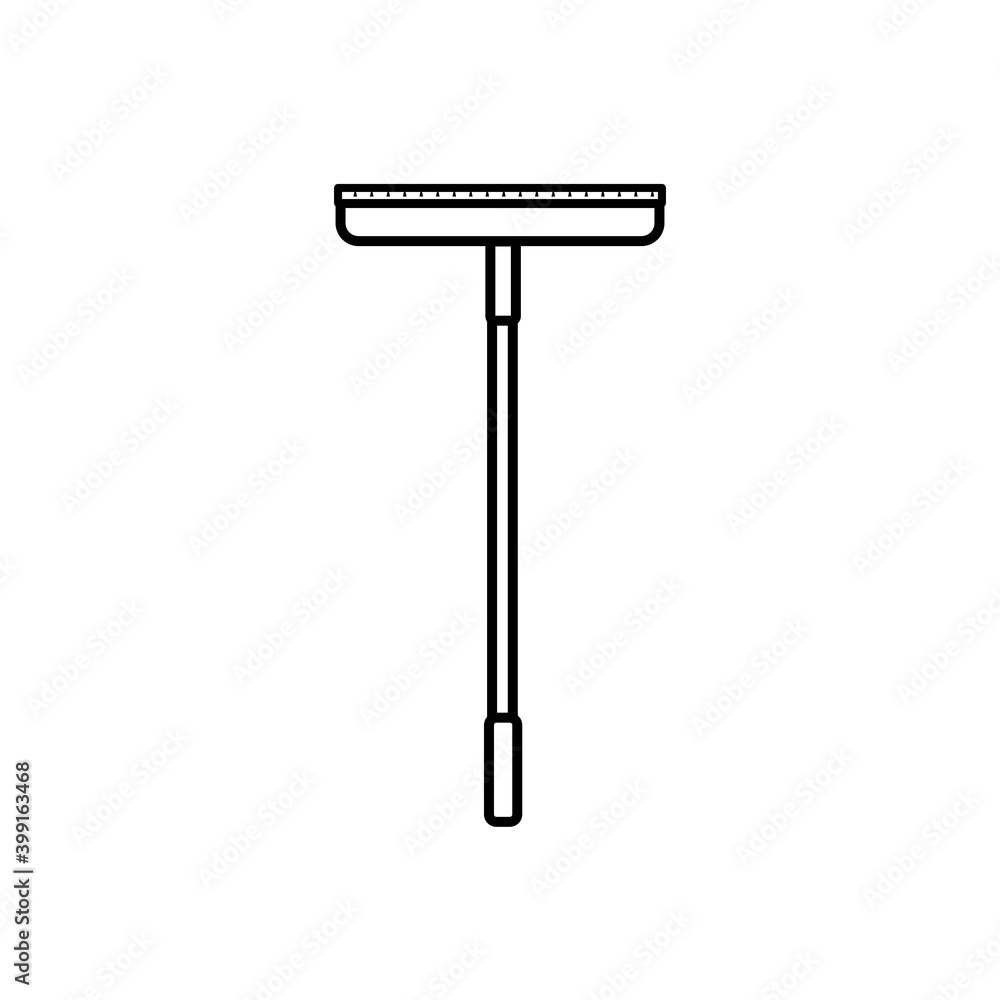 Squeegee icon on white background. Vector illustration in flat cartoon design. Squeegee icon on white background. Vector illustration in flat cartoon design.