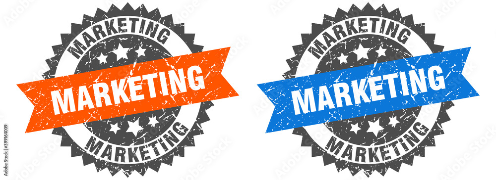 Obraz premium marketing band sign. marketing grunge stamp set