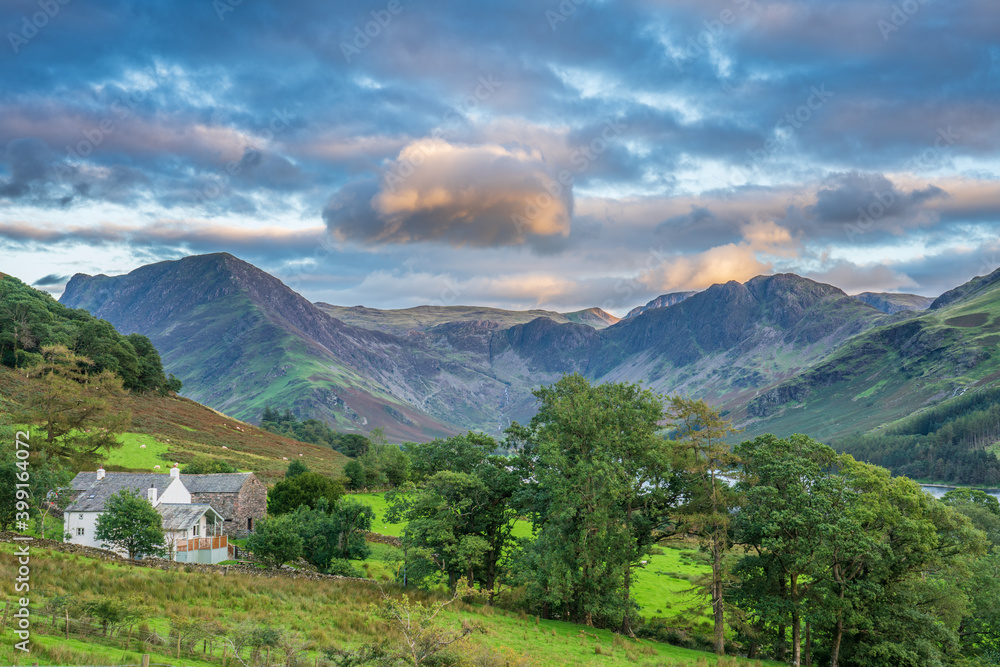 Naklejka premium Haystacks peak near Buttermere village in Lake District. England