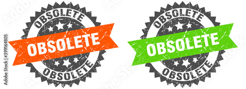 obsolete band sign. obsolete grunge stamp set