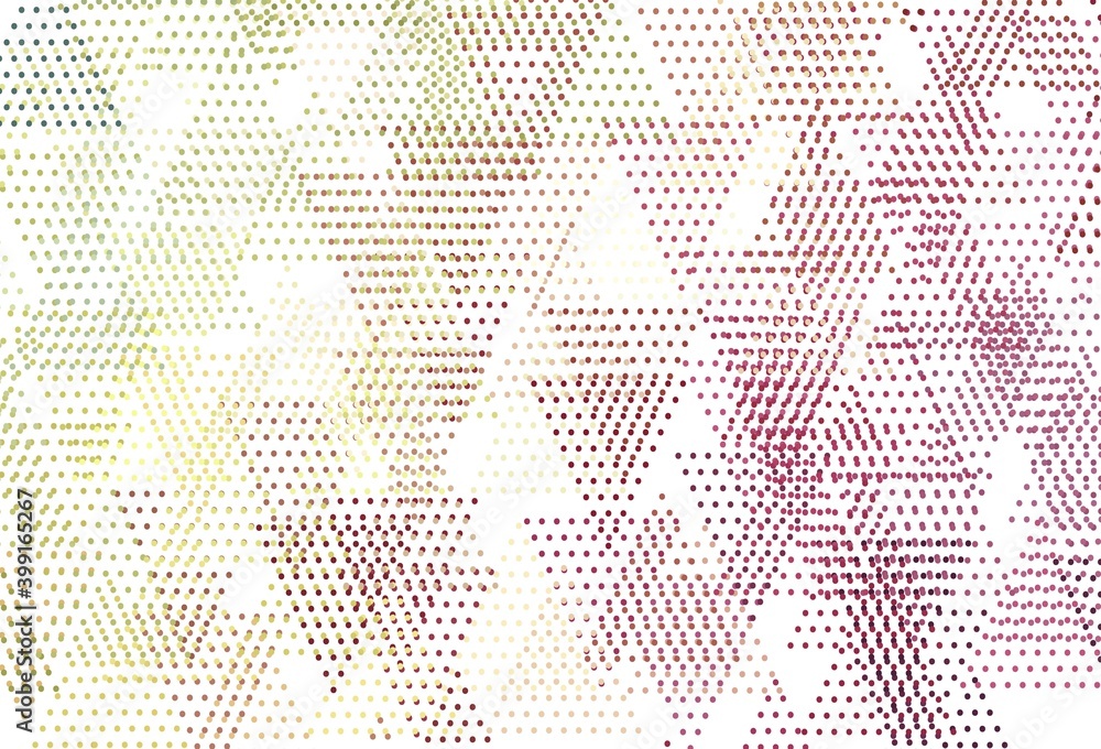 Light Multicolor vector pattern with polygonal style with circles.