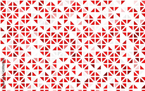 Light Red vector seamless backdrop with lines  triangles.