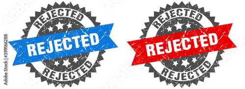 rejected band sign. rejected grunge stamp set
