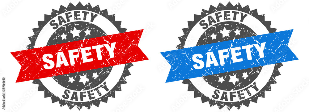 Obraz premium safety band sign. safety grunge stamp set