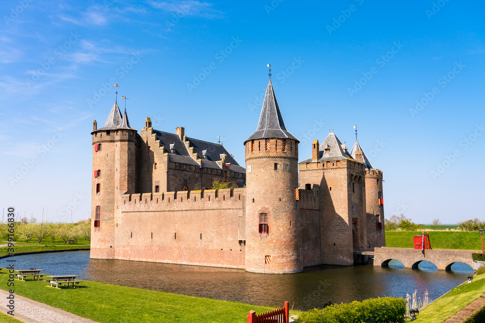 Old Dutch castle in Netherlands