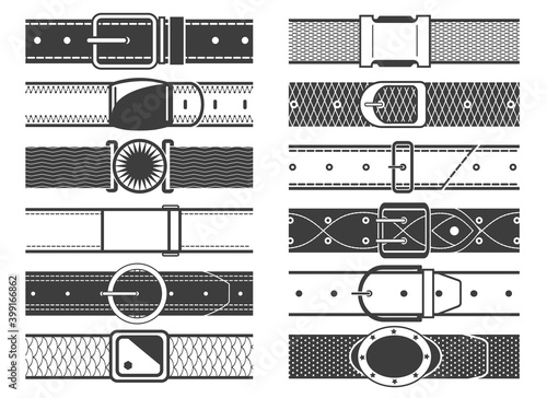 Vector belts with buckles