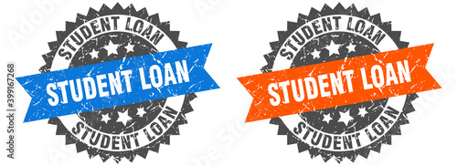 student loan band sign. student loan grunge stamp set