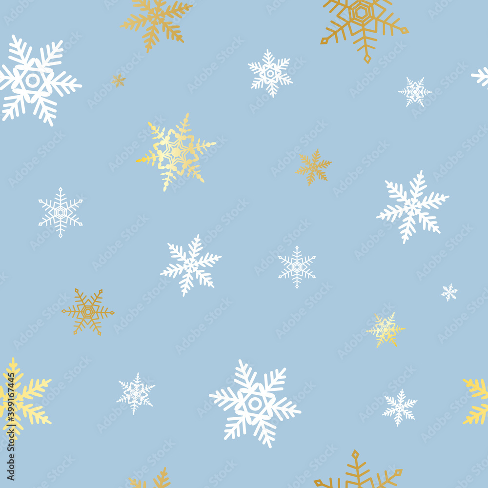 Christmas snow. Falling snowflakes vector seamless pattern. Snowfall. Vector illustration Christmas snow. Falling snowflakes vector seamless pattern. Snowfall. Vector illustration