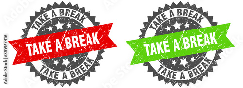 take a break band sign. take a break grunge stamp set