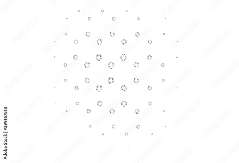 Light black vector background with bubbles.
