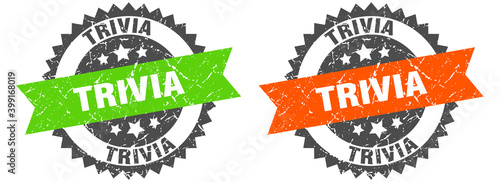 trivia band sign. trivia grunge stamp set