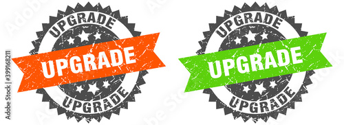 upgrade band sign. upgrade grunge stamp set