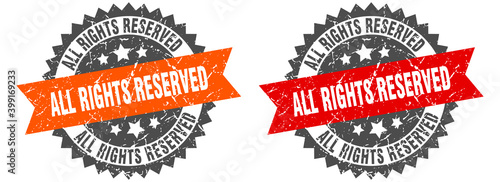 all rights reserved band sign. all rights reserved grunge stamp set