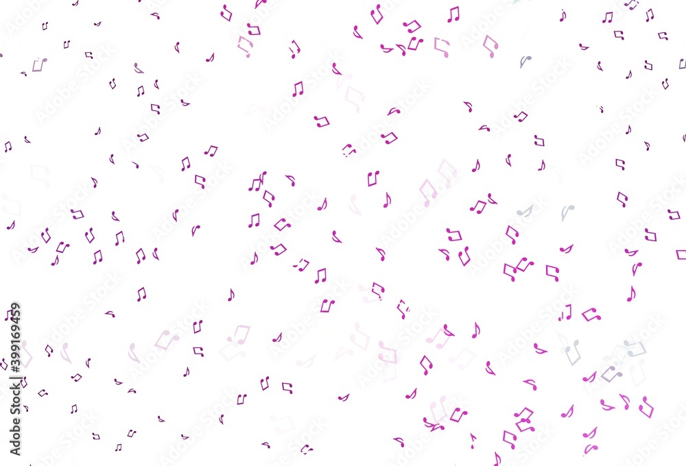 Light Pink vector backdrop with music notes. Light Pink vector backdrop with music notes.