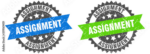 assignment band sign. assignment grunge stamp set