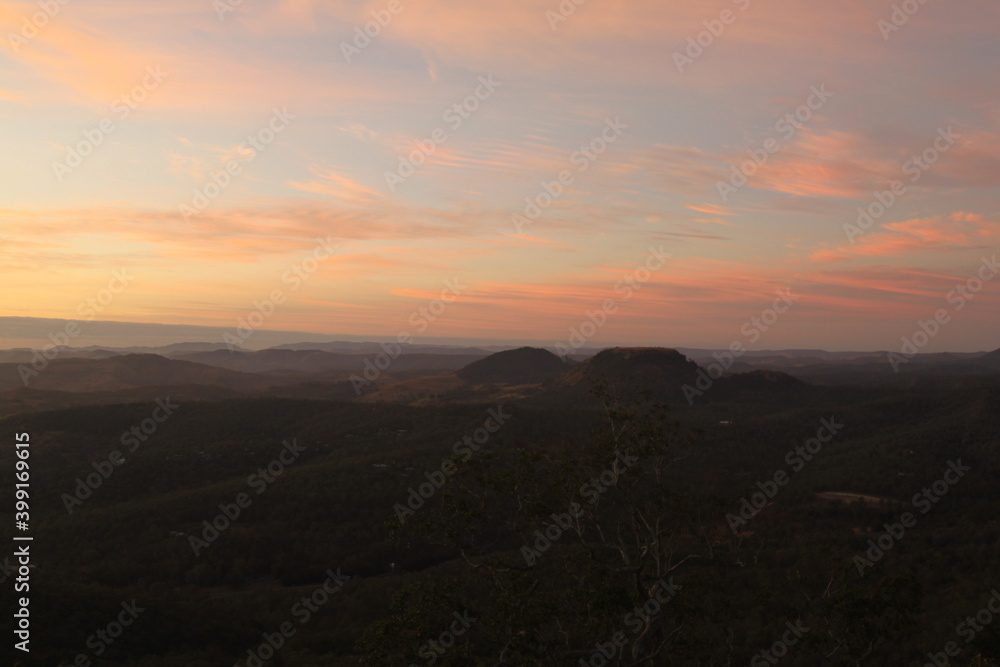 Sunrise over mountains