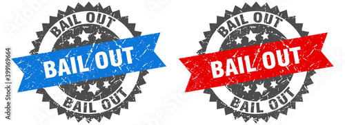 bail out band sign. bail out grunge stamp set