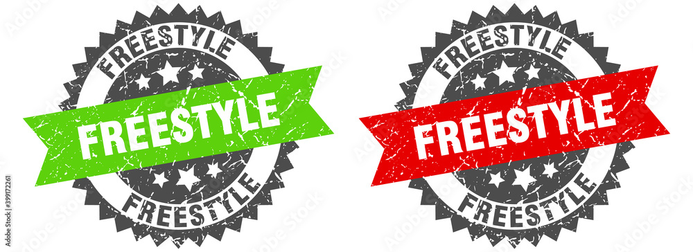 Obraz premium freestyle band sign. freestyle grunge stamp set