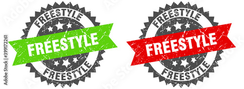 freestyle band sign. freestyle grunge stamp set