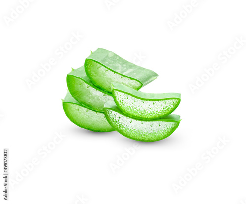 Aloe vera on a white background.