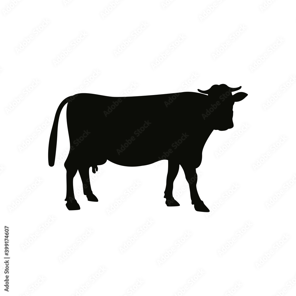 Fototapeta premium Cow icon design template vector isolated illustration