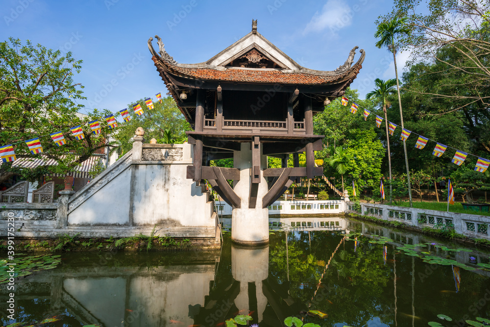 One Pillar pagoda, often used as a symbol for Hanoi, in Hanoi, Vietnam