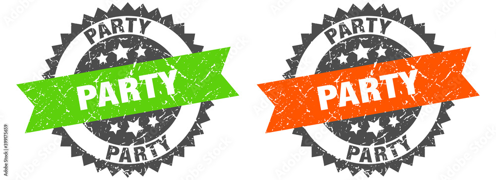 Obraz premium party band sign. party grunge stamp set