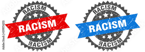 racism band sign. racism grunge stamp set