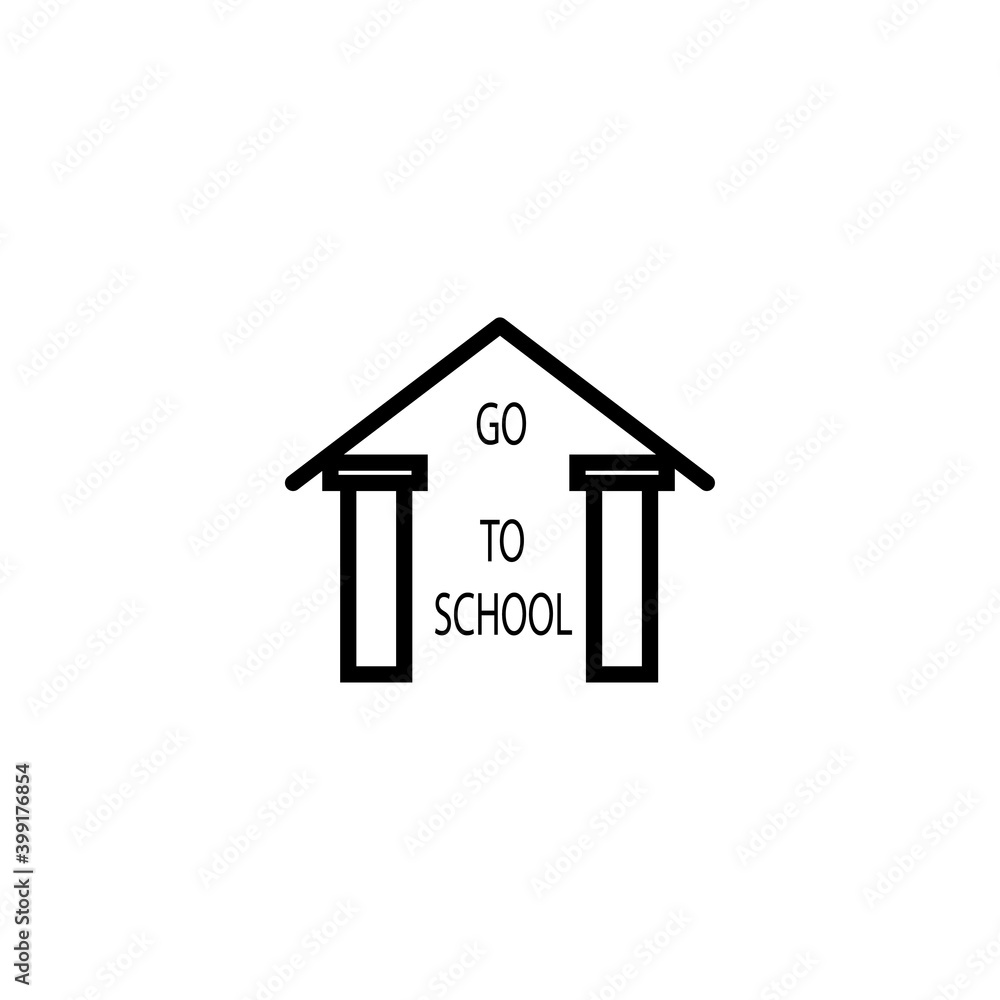 schoolgirl logo line illustration abstract vector design schoolgirl logo line illustration abstract vector design
