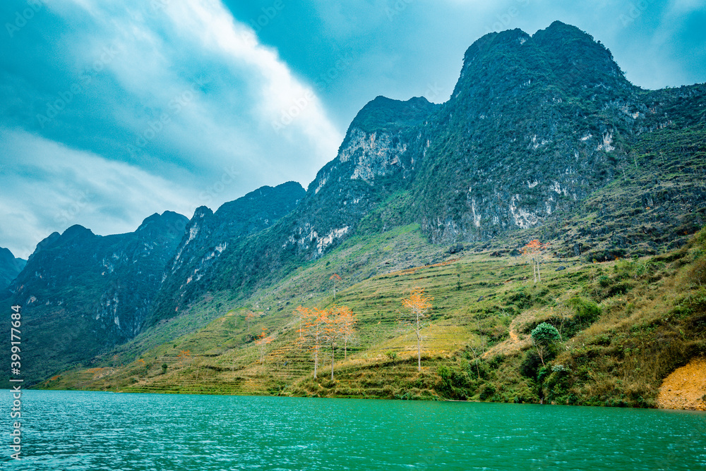 Amazing mountain landscape at Ha Giang province. Ha Giang is a northernmost province in Vietnam