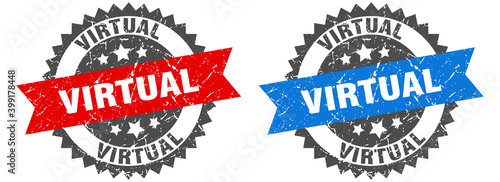 virtual band sign. virtual grunge stamp set