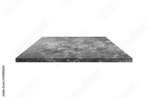 Concrete shelf isolated on white background with clipping path.