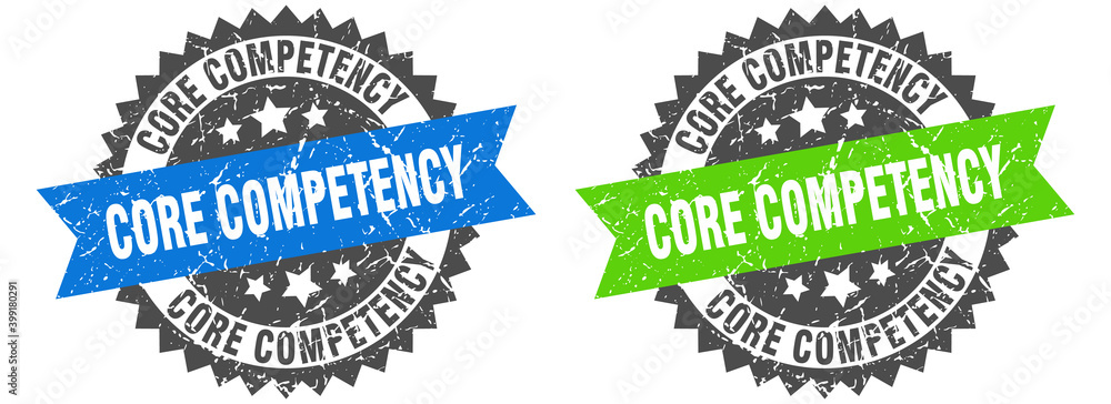 Obraz premium core competency band sign. core competency grunge stamp set
